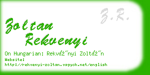 zoltan rekvenyi business card